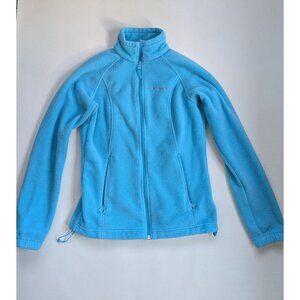 Columbia Benton Women's Fleece Jacket Front Zip Size Small In Aqua